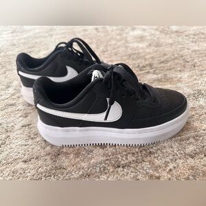 Women’s Nike Court Vision Alta Black and White Sneakers